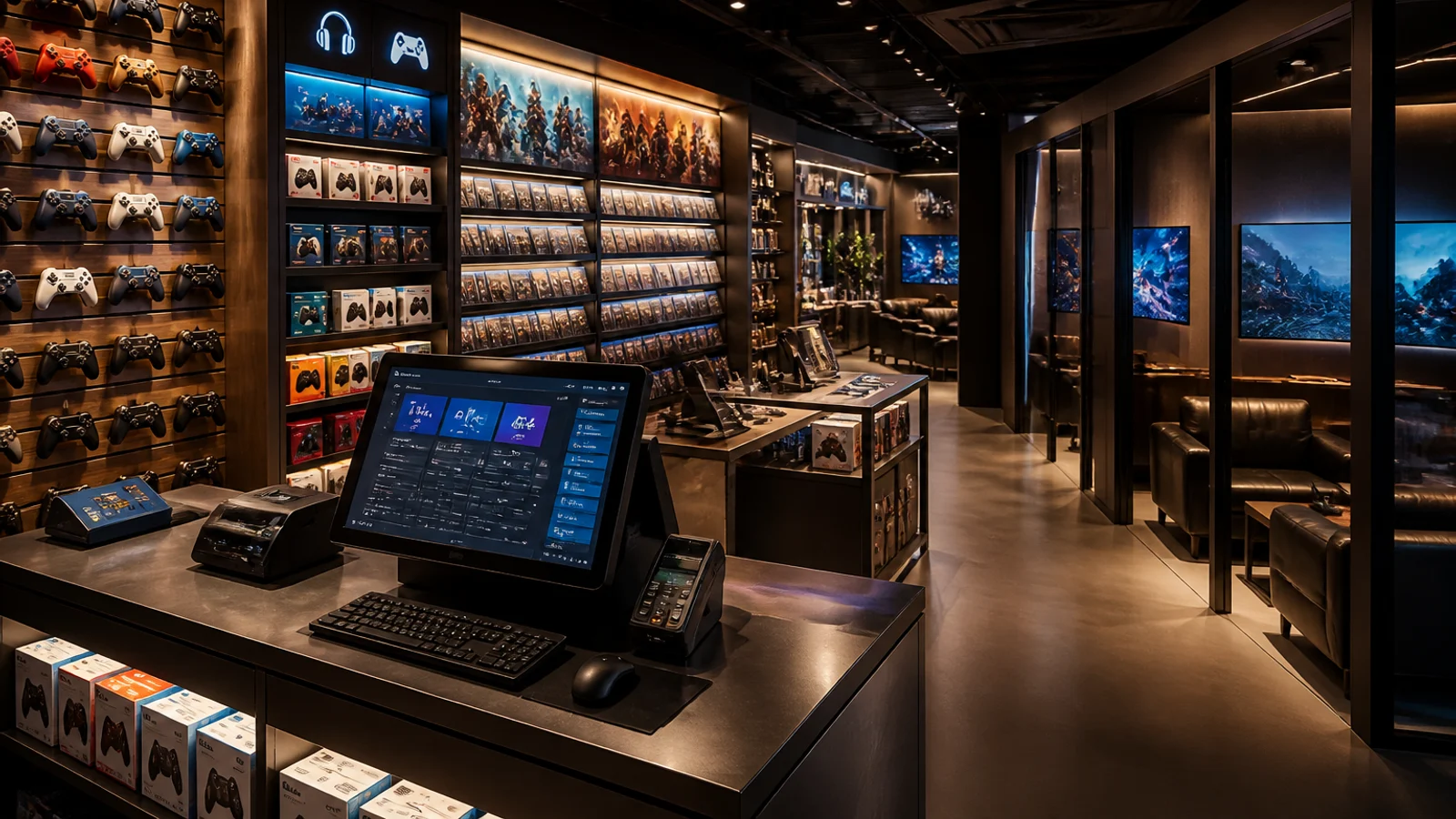 白洞门店管理系统主机游戏店解决方案场景图